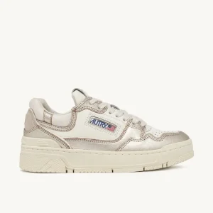 Donna Autry Donna | – Sneaker CLC Low in Pelle Bianca Platino