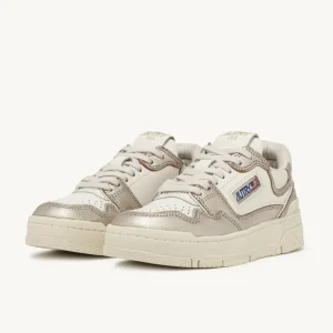 Donna Autry Donna | – Sneaker CLC Low in Pelle Bianca Platino