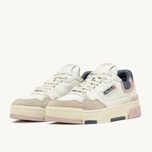 Donna Autry Donna | – Sneaker CLC Low in Pelle e Suede Bianca Peach Whip