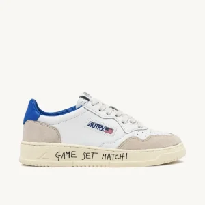 Uomo Autry Uomo | – Sneaker Medalist Low in Pelle Bianca e Suede Lettering