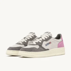 Donna Autry Donna | – Sneaker Medalist Low in Suede Grigio Rosa