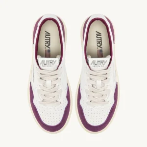 Donna Autry Donna | – Sneaker Medalist Low in Pelle Suede Bianca Viola