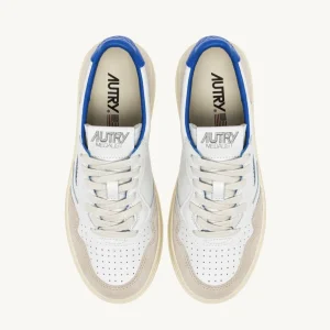 Uomo Autry Uomo | – Sneaker Medalist Low in Pelle Bianca e Suede Lettering