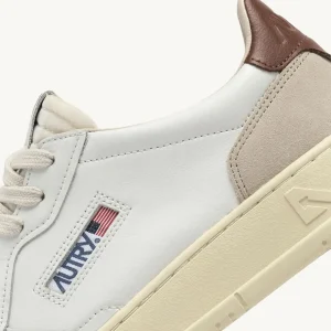 Uomo Autry Uomo | – Sneaker Medalist Low in Pelle e Suede Bianca Marrone