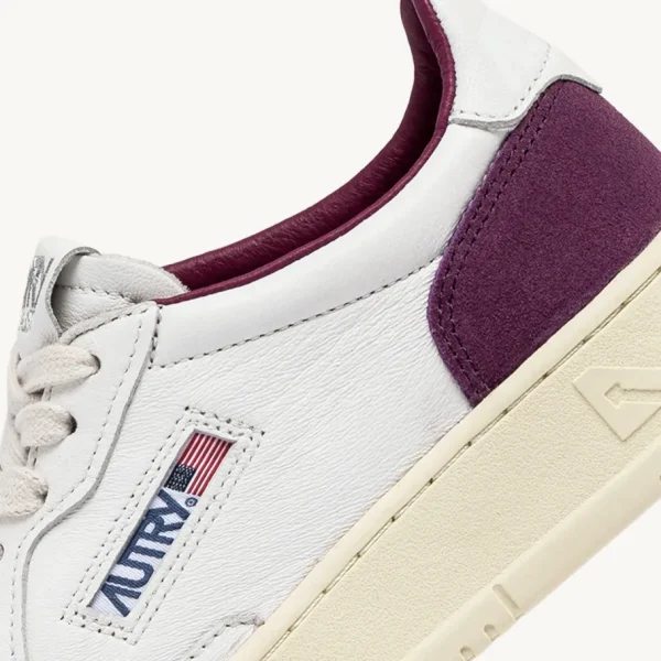 Donna Autry Donna | – Sneaker Medalist Low in Pelle Suede Bianca Viola