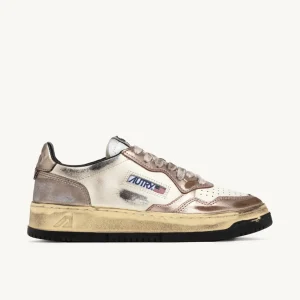 Donna Autry Donna | – Sneaker Super Vintage Low in Pelle Metallic Rose