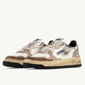 Donna Autry Donna | – Sneaker Super Vintage Low in Pelle Metallic Rose