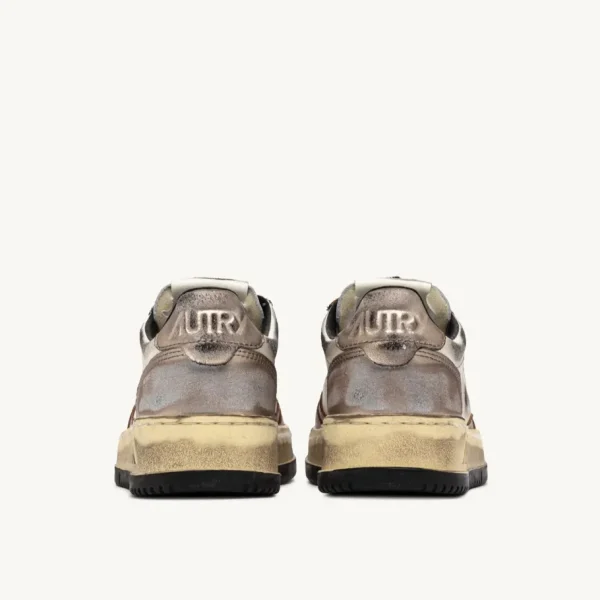 Donna Autry Donna | – Sneaker Super Vintage Low in Pelle Metallic Rose
