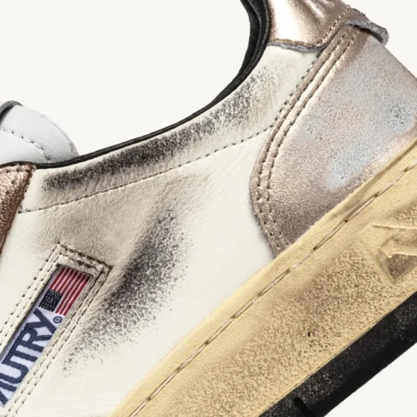Donna Autry Donna | – Sneaker Super Vintage Low in Pelle Metallic Rose