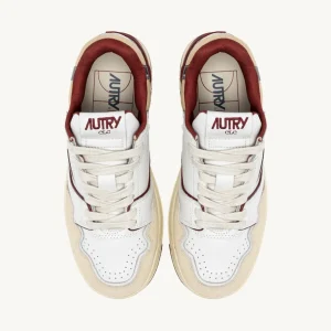 Donna Autry Donna | Sneaker CLC in Pelle Bianca Rossa Grigia