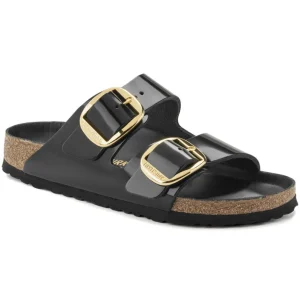 Donna Birkenstock Donna | – Arizona Big Buckle Shine Black, Natural Leather