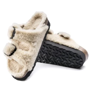 Donna Birkenstock Donna | – Arizona Big Buckle Shearling Teddy Eggshell