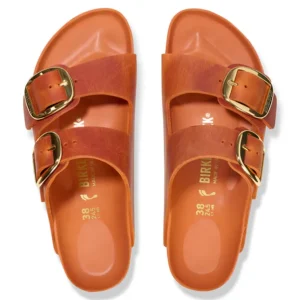 Donna Birkenstock Donna | – Arizona Big Buckle Burnt Orange, Oiled Leather