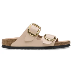 Donna Birkenstock Donna | – Arizona Big Buckle Shine New Beige, Natural Leather