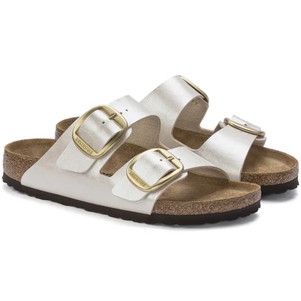 Donna Birkenstock Donna | – Arizona Big Buckle Graceful Pearl White, Birko Flor