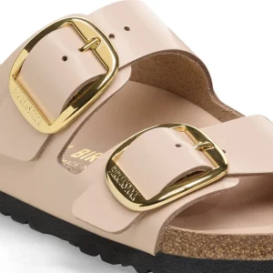 Donna Birkenstock Donna | – Arizona Big Buckle Shine New Beige, Natural Leather