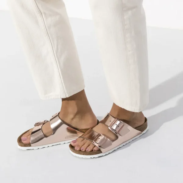 Donna Birkenstock Donna | – Arizona Metallic Copper Leather