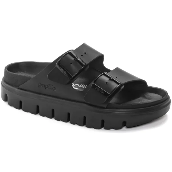 Donna Birkenstock Donna | – Arizona PAP Chunky Black, Natural Leather