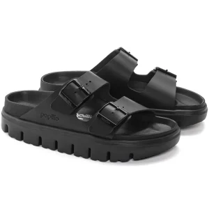 Donna Birkenstock Donna | – Arizona PAP Chunky Black, Natural Leather