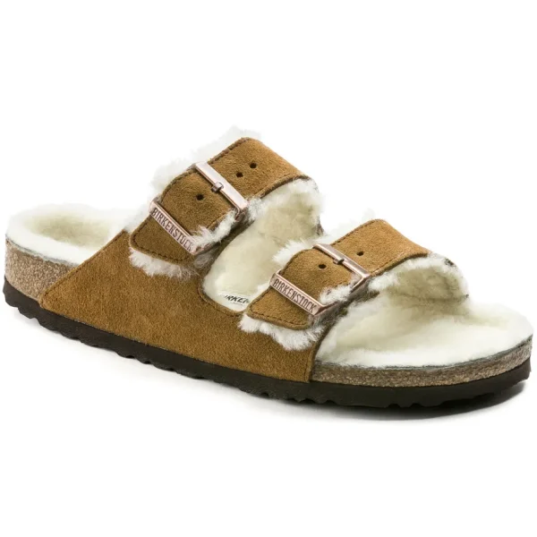 Donna Birkenstock Donna | – Arizona Shearling Mink, Suede Leather