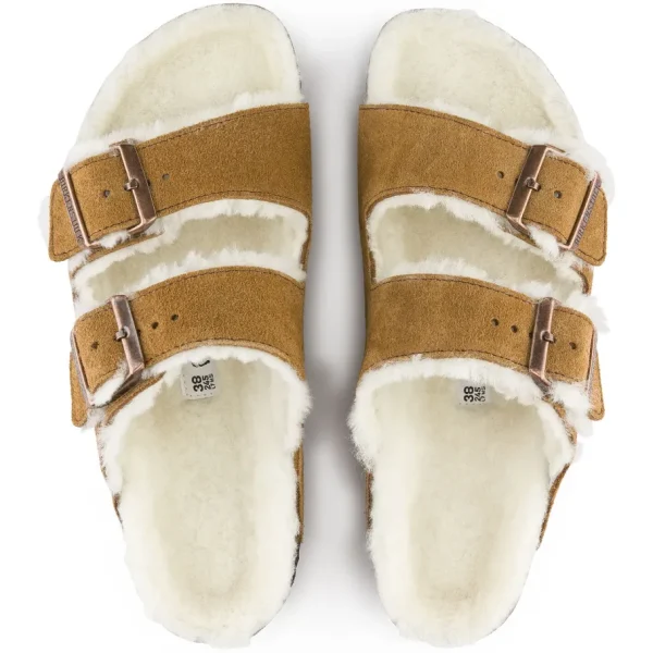 Donna Birkenstock Donna | – Arizona Shearling Mink, Suede Leather