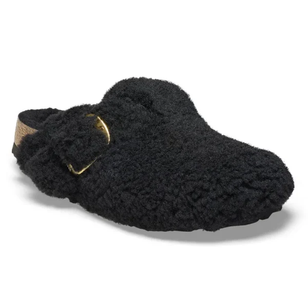 Donna Birkenstock Donna | – Boston Big Buckle Shearling Black Gold