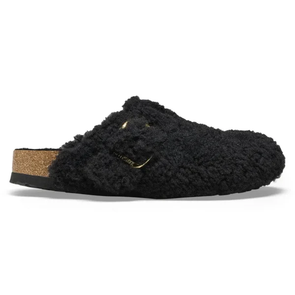 Donna Birkenstock Donna | – Boston Big Buckle Shearling Black Gold