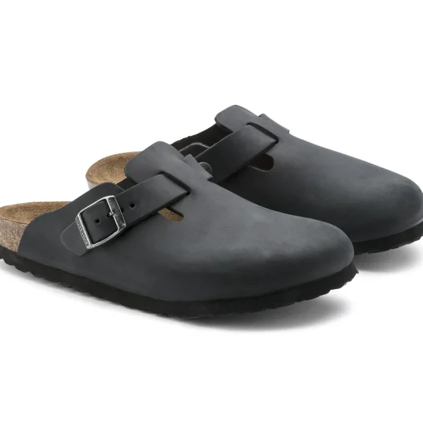 Uomo Birkenstock Uomo | – Boston Black, Oiled Leather