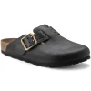 Uomo Birkenstock Uomo | – Boston Bold Black, Pull Up Leather