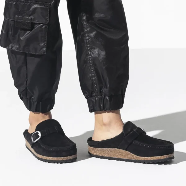 Donna Birkenstock Donna | – Buckley Shearling Suede Leather Black