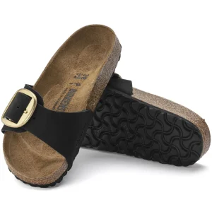 Donna Birkenstock Donna | – Madrid Big Buckle Black, Nubuk Leather