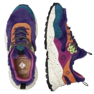 Donna Flower Mountain Donna | – Sneaker Kotetsu Suede Ecofur Viola Petrolio