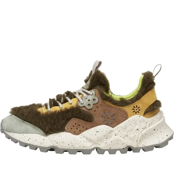 Donna Flower Mountain Donna | – Sneaker Kotetsu Suede Ecofur Militare Grigio