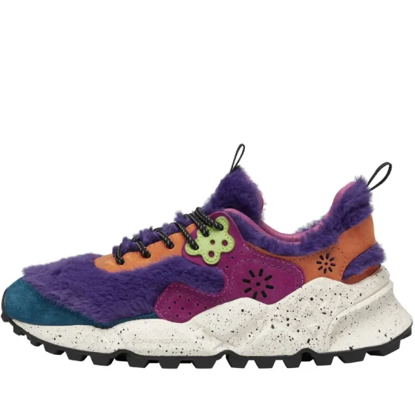 Donna Flower Mountain Donna | – Sneaker Kotetsu Suede Ecofur Viola Petrolio