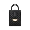 House Of Florence Borse | – Venus Mini Tote Trapuntata Black