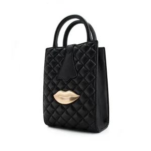 House Of Florence Borse | – Venus Mini Tote Trapuntata Black