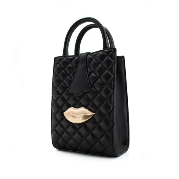 House Of Florence Borse | – Venus Mini Tote Trapuntata Black