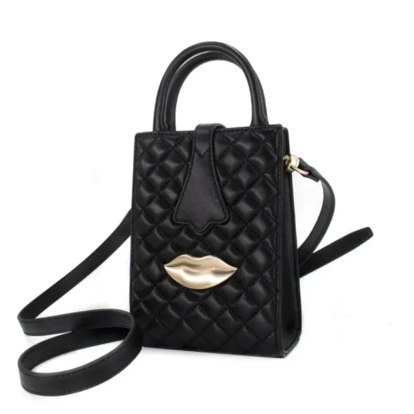 House Of Florence Borse | – Venus Mini Tote Trapuntata Black