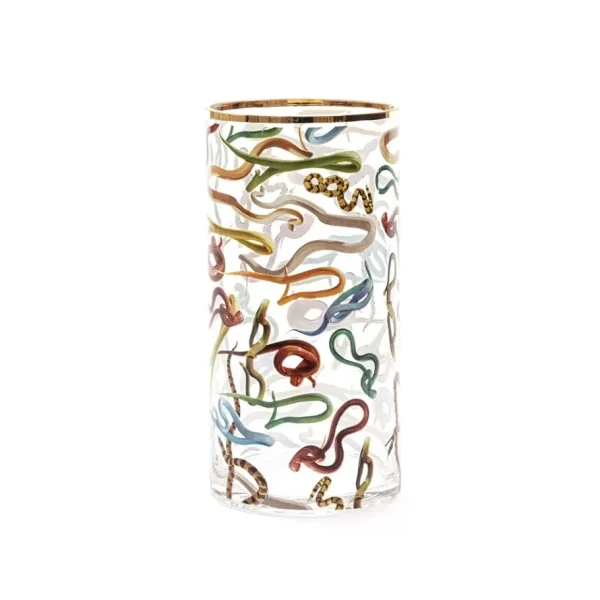 Seletti Arredo E Design | – Vaso in vetro “Toiletpaper” cm. 15 h. 30 Snakes Pois ART 14171